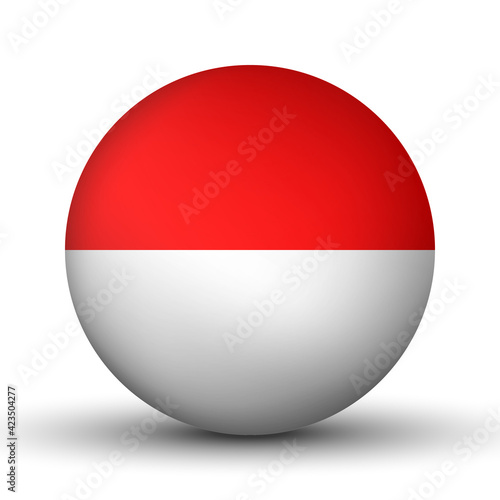 Glass light ball with flag of Indonesia. Round sphere, template icon. Indonesian national symbol. Glossy realistic ball, 3D abstract vector illustration highlighted on a white background. Big bubble Free Download Glass light ball with flag of Indonesia. Round sphere, template icon. Indonesian national symbol. Glossy realistic ball, 3D abstract vector illustration highlighted on a white background. Big bubble - GFXLoad