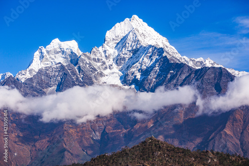 Kantenga mount in Himalayas. Nepal photo