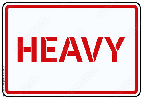 Heavy Item label