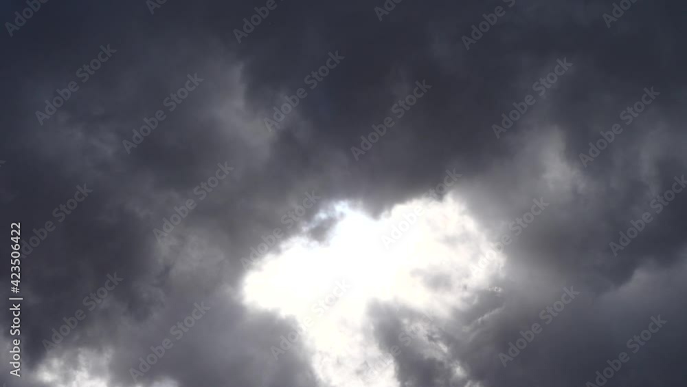 Time lapse of clouds with sun rays coming through. Time lapse of clouds with sun rays coming through.
