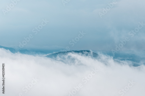 Carpathian mountains  summer  clouds  rain