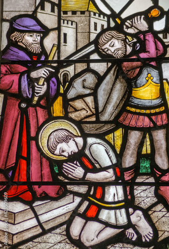 Martyrdom of St George Stained glass window