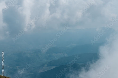 Carpathian mountains, summer, clouds, flowers, forest © Ihor