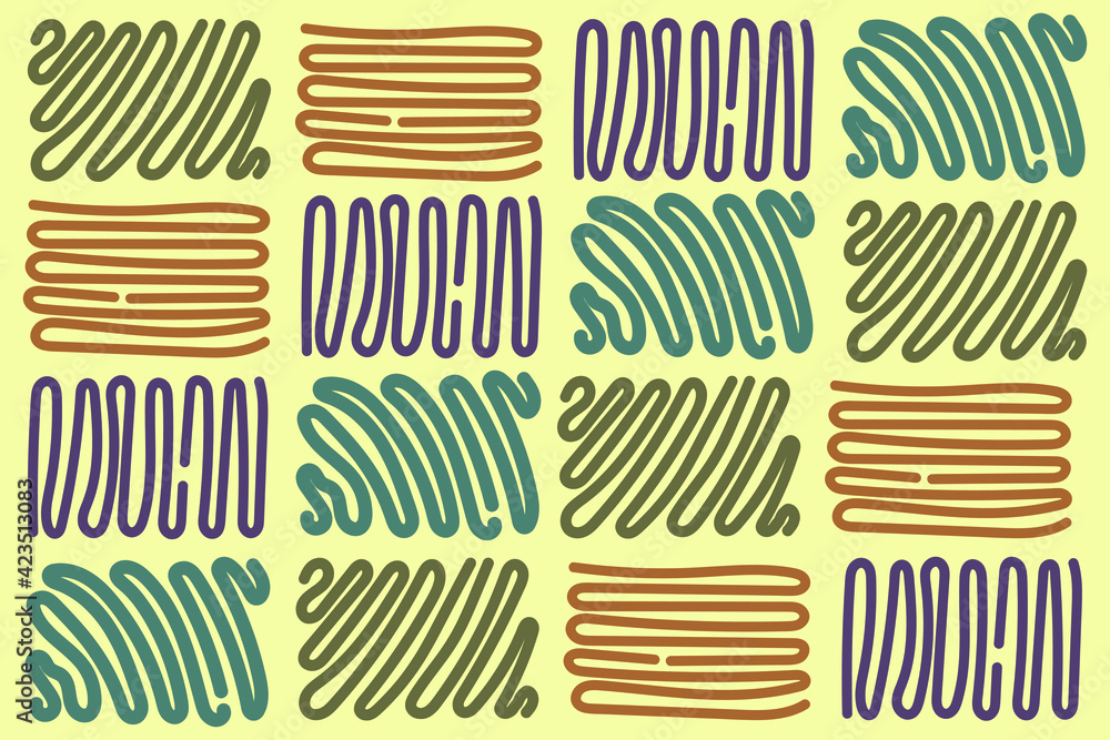 line art seamless pattern background full vector