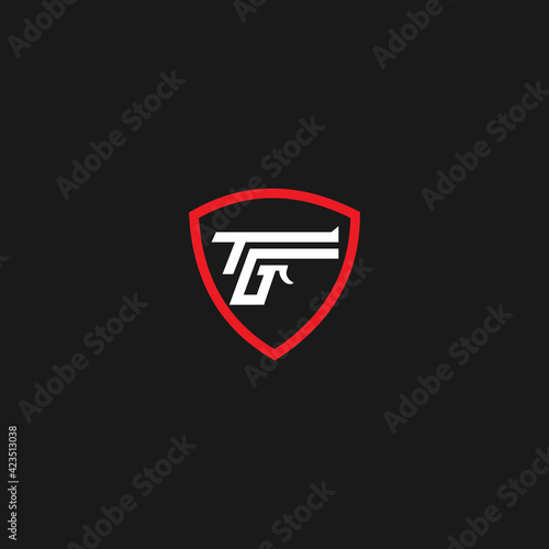 Creative Letter TG for Gun Logo Design