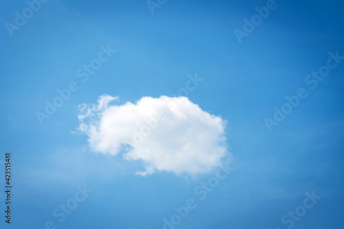 white cloud with blue sky background.