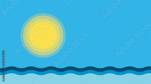 sfondo, mare, estate sole