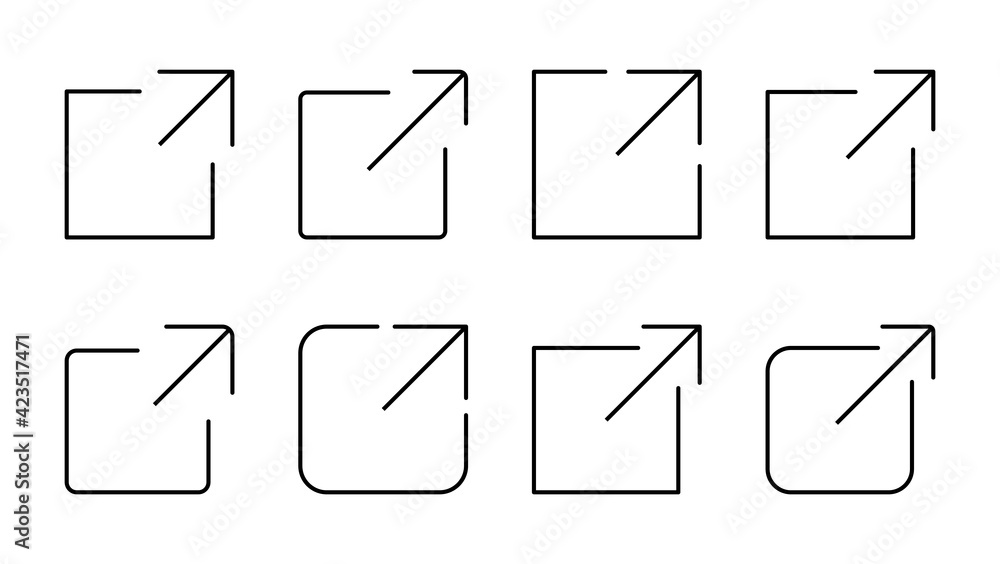 External link icon set. link icon vector. hyperlink symbol External link icon set. link icon vector. hyperlink symbol