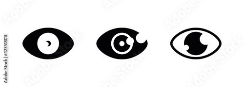 Modern letter eye icon. Creative eye icon in modern line style for your web mobile app logo design. Pictogram isolated on a white background. Editable linear set, pixel perfect vector graphics.