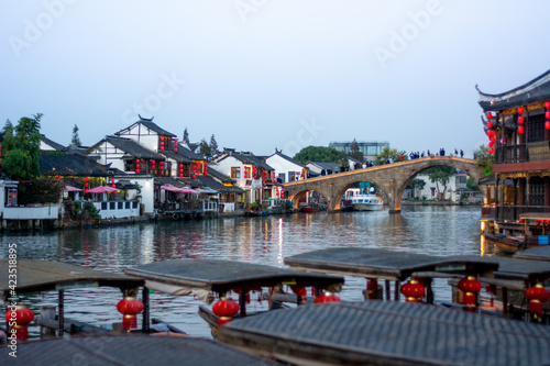 Canvas Print Water town Zhujiajiao near Shanghai