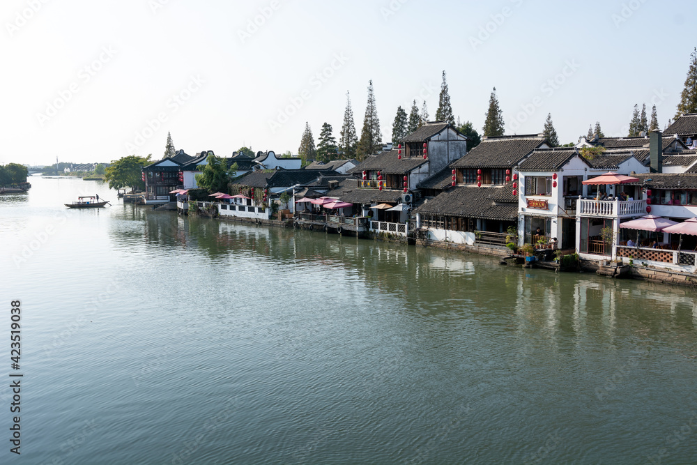 Traditional chinese water town Zhujiajiao near Shanghai