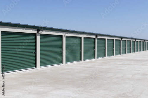 Self storage and mini storage garage units.