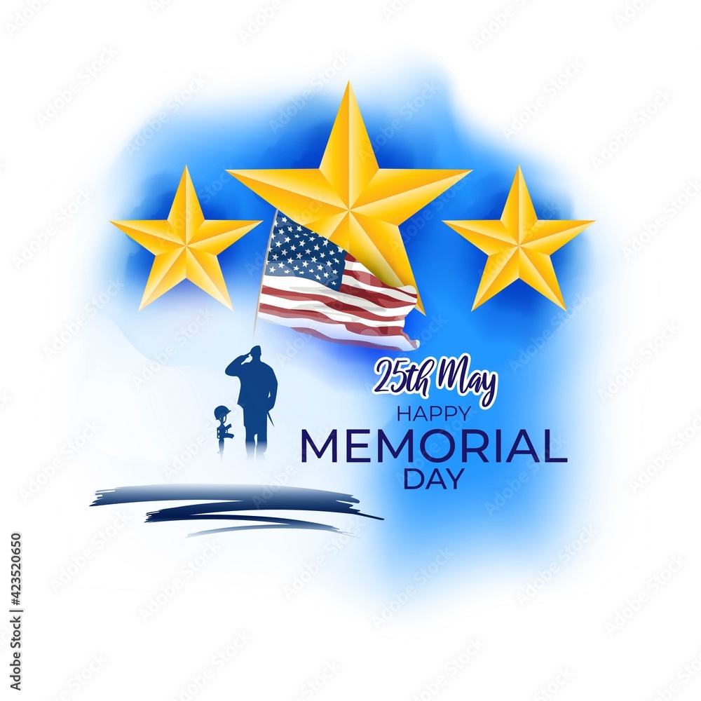 Obraz premium vector illustration for U.S. memorial day-25th May