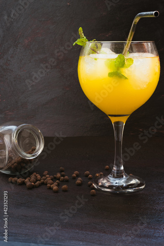 passion fruit gin and tonic cocktail