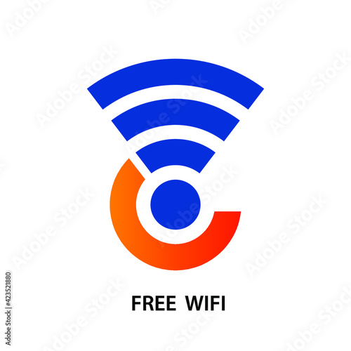 Signal Wifi Wireless Hotspot Icon Letter C Logo Concept Design Template. Eps 10 vector illustration.