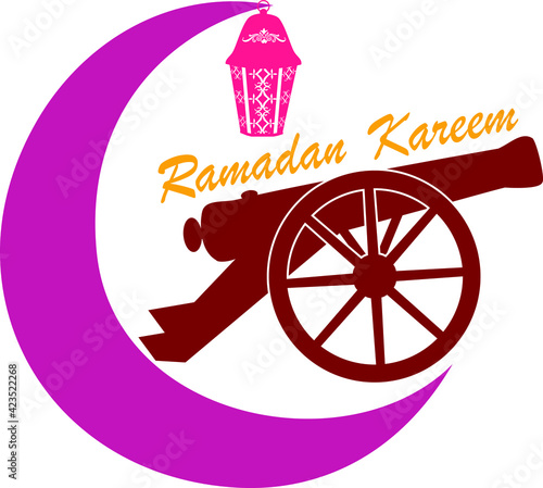 Ramadan Ball with lantern. vector illustration