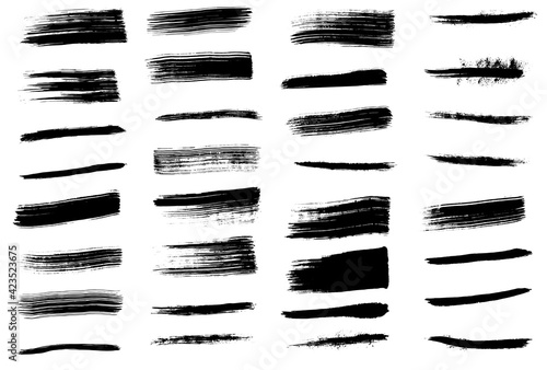 32種類の筆書きの線のベクターイラスト