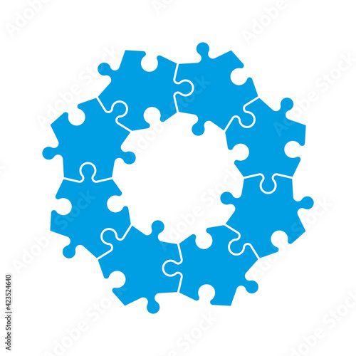 A lot of piece flat puzzle pattern presentation. Many step puzzles business background. Simple pattern. Section compare service banner. Puzzle illustration template simple shape. Abstract Background
