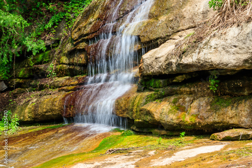 Fototapeta Naklejka Na Ścianę i Meble -  Beautiful waterfall in Sofiyivka park in Uman, Ukraine