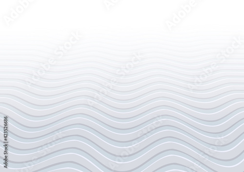 Abstract white and gray waves pattern background and texture.