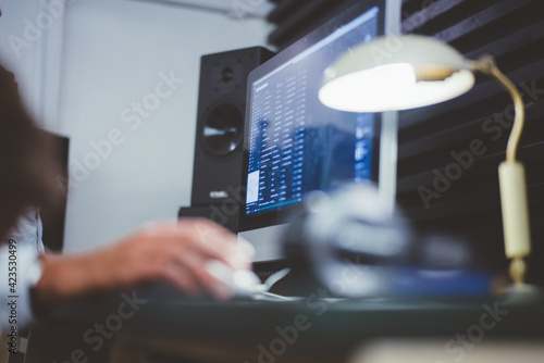 Working on computer