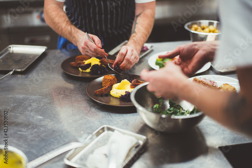 Chefs preparing food