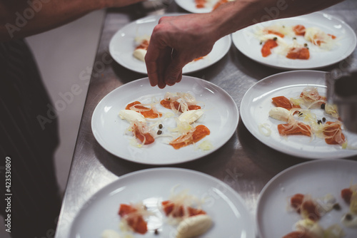 Chef preparing food