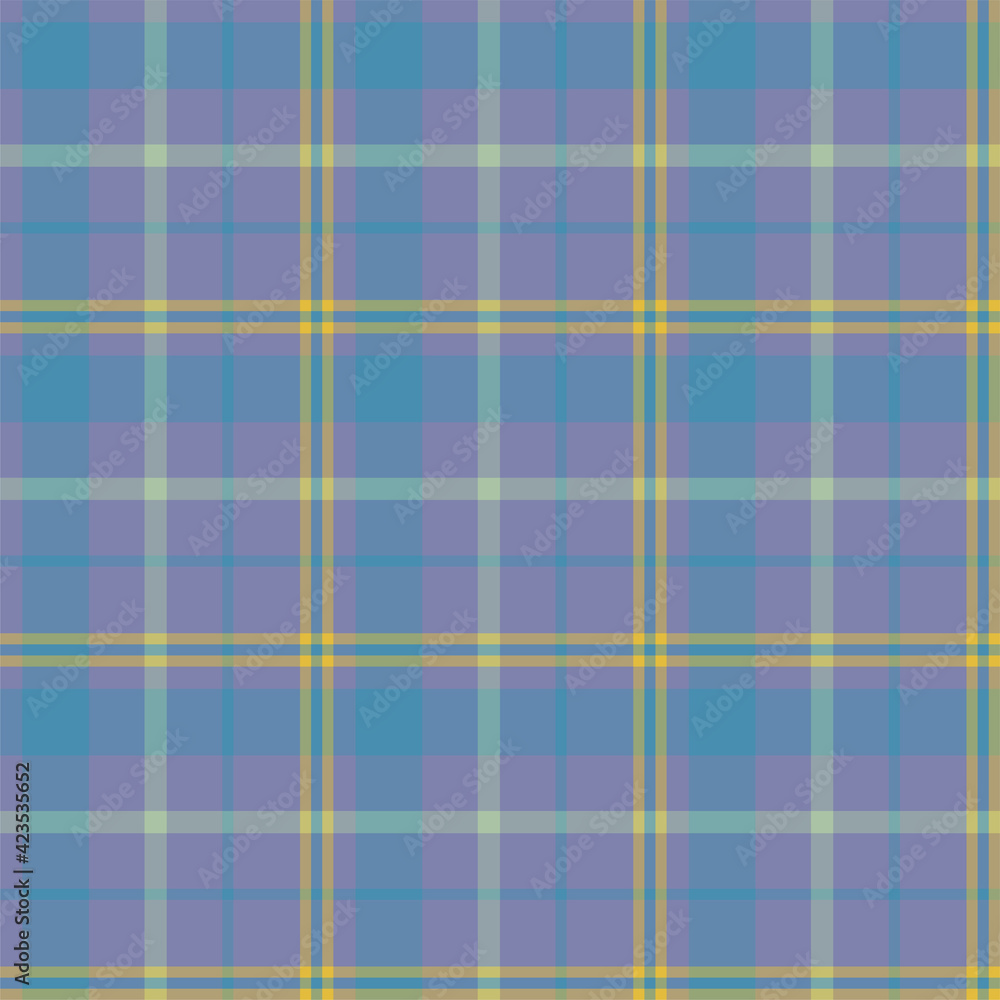 Fototapeta premium Plaid seamless pattern. Vector background of textile ornament. Flat fabric design.