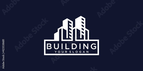 luxury building logo design template