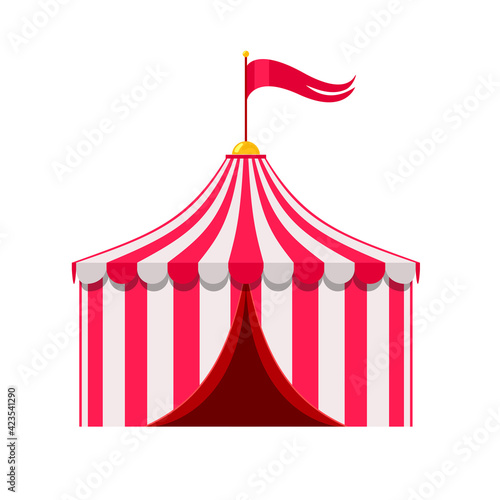 Circus tent vector ill flat icon