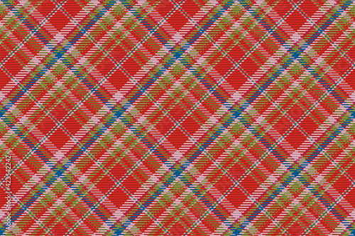 Seamless pattern of scottish tartan plaid. Repeatable background with check fabric texture. Vector backdrop striped textile print.