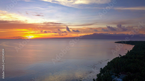 sunset over the sea