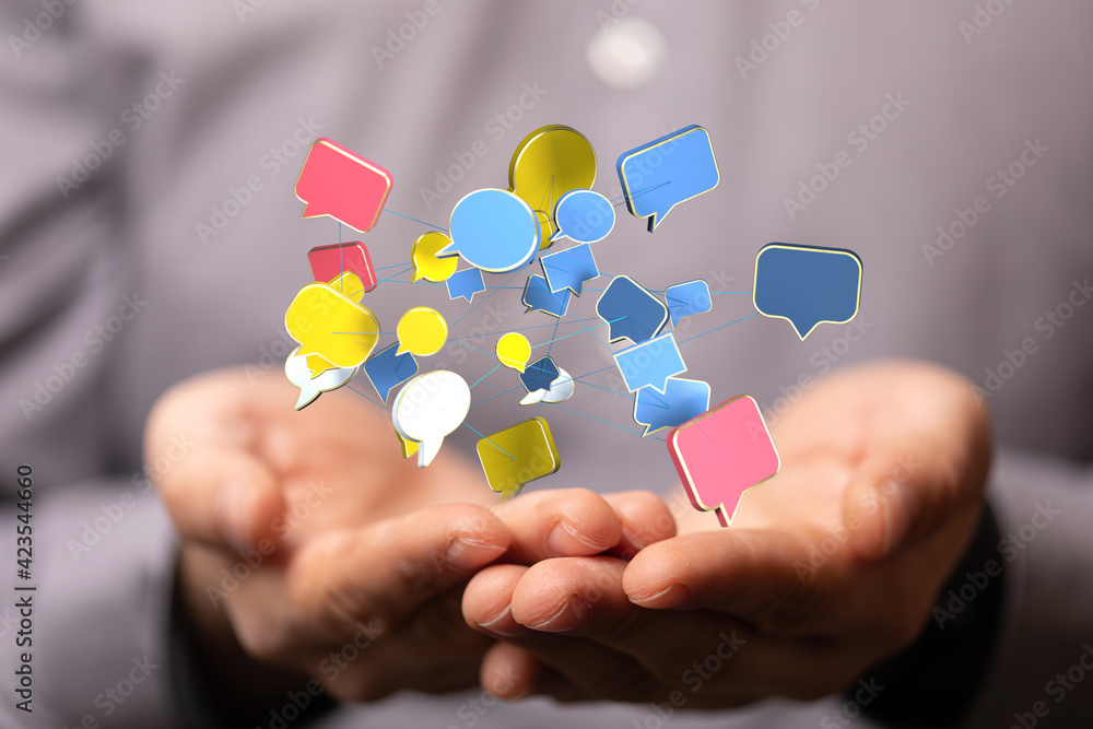 communication paper speak bubble digital communication paper speak bubble digital