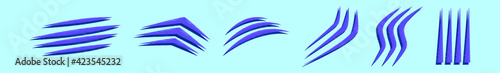 set of claws ripping cartoon icon design template with various models. vector illustration isolated on blue background