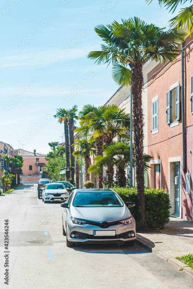 parked car at resort city palms on street