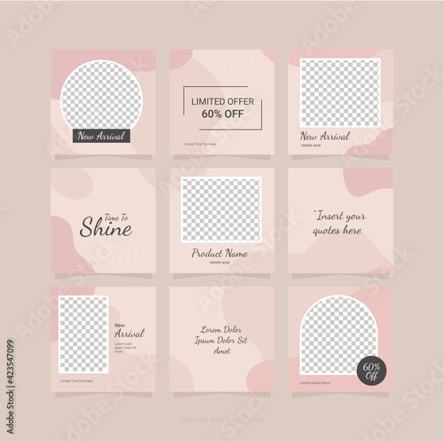 Template Puzzle Instagram Feed Social Media