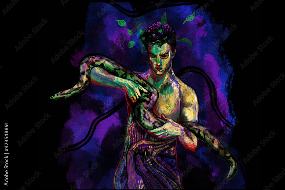 the man with a snake the man with a snake