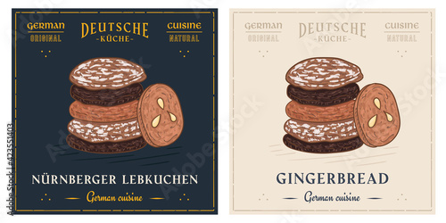 Nurnberger Lebkuchen German Christmas traditional gingerbread cake