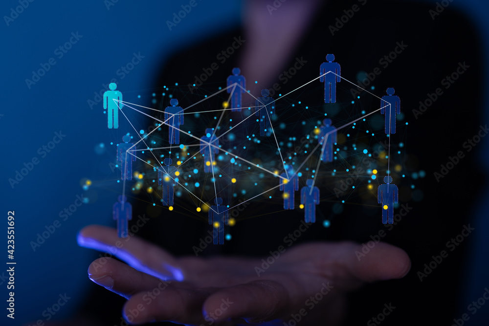 Fototapeta premium conference Digital Network and data concept 3d