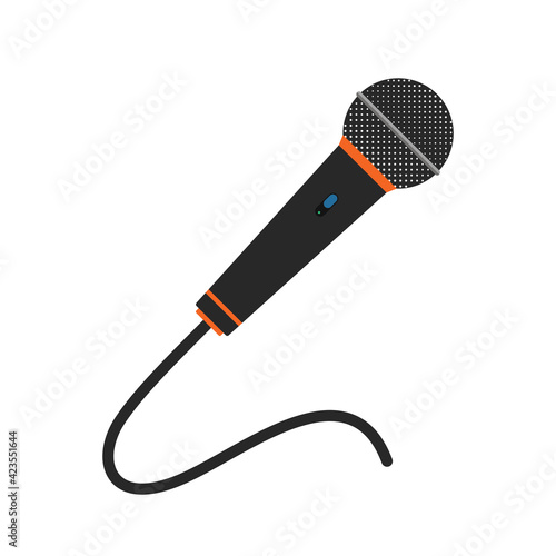 Microphone image isolated. Vector microphone icon