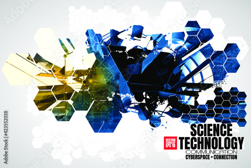 Innovation technology background Hi-tech communication concept, vector illustration