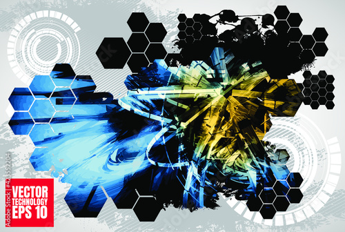 Innovation technology background Hi-tech communication concept, vector illustration