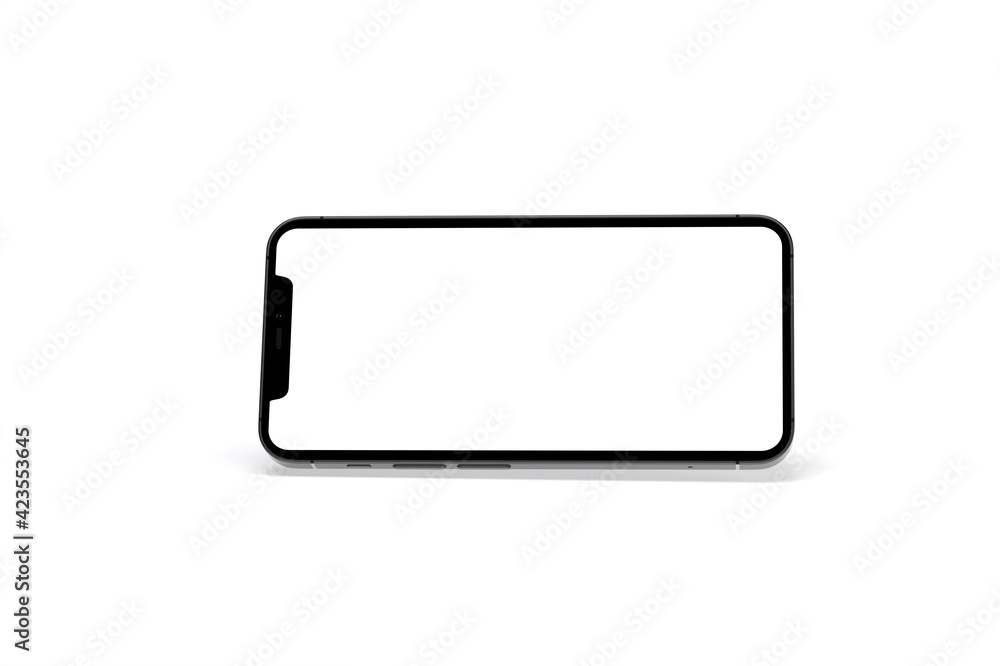 smartphone With Blank Screen in 3d smartphone With Blank Screen in 3d