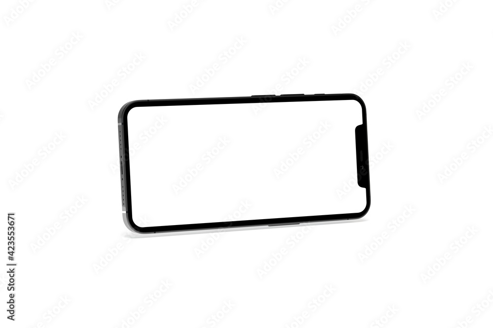 smartphone With Blank Screen in 3d smartphone With Blank Screen in 3d