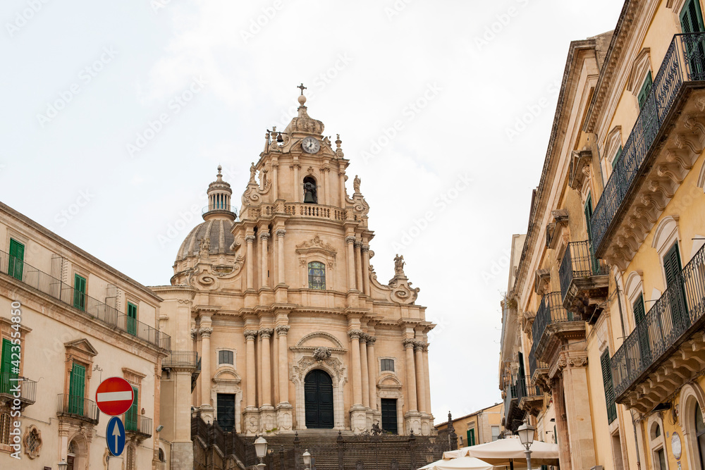 Beautiful cathedral in Ragusa Ibla, Sicily in Italy