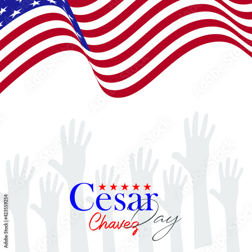 31, america, american, annually, art, background, banner, calligraphy, card, cesar, cesar chavez day, chavez, concept, country, day, design, event, federal commemorative holiday, flag, freedom, greeti photo