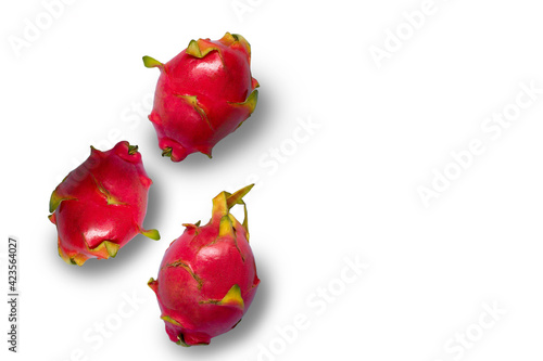 Pitahaya fruit from america on white background
