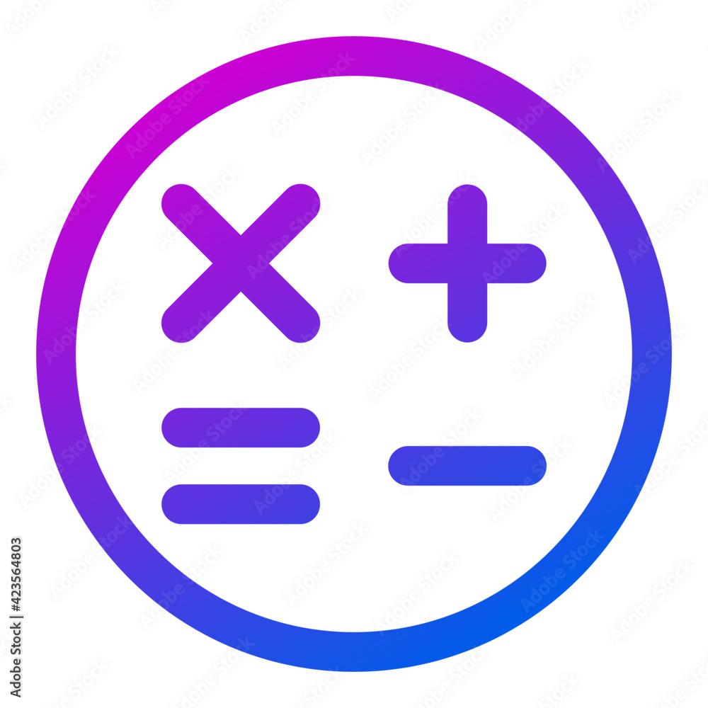 Obraz premium Math symbol icon