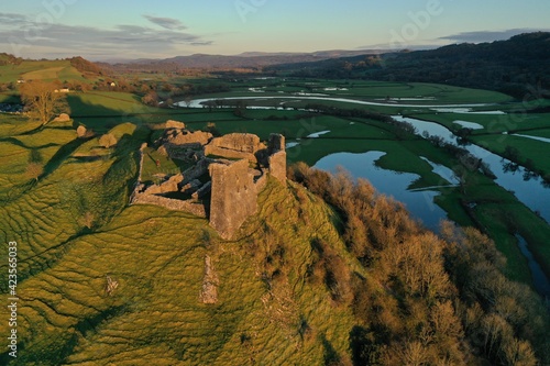 Dryslwyn Castle at Sunset with a Mavic 2 Pro - Drone Photography