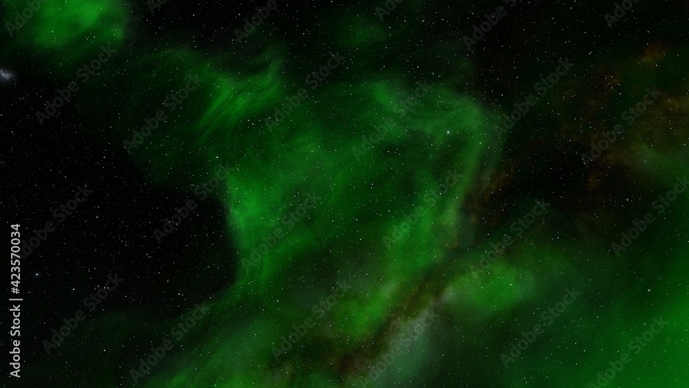 Fototapeta premium colorful space background with stars, nebula gas cloud in deep outer space 3d render